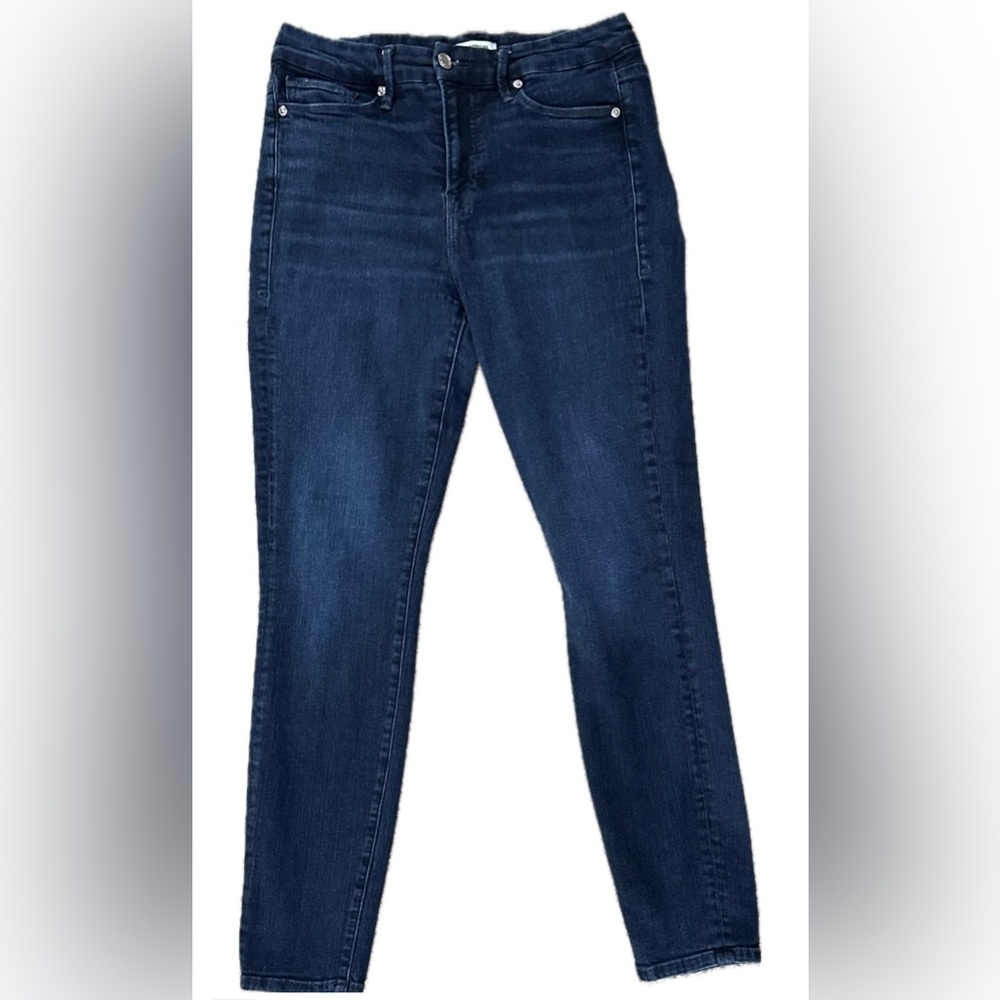 GOOD AMERICAN Women's Dark Blue Ankle Jeans, Size 12